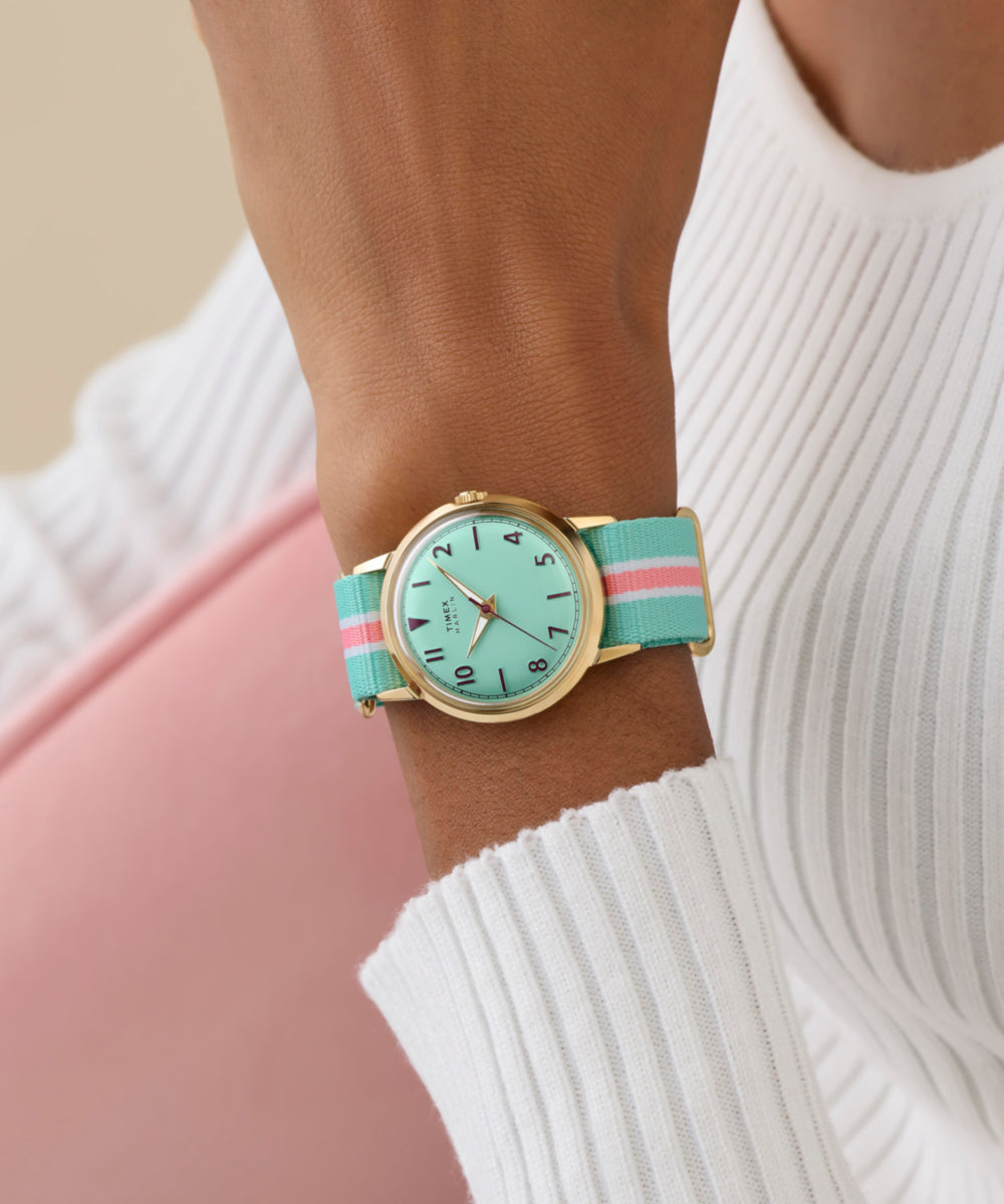 Marlin® 34mm Fabric Strap Watch