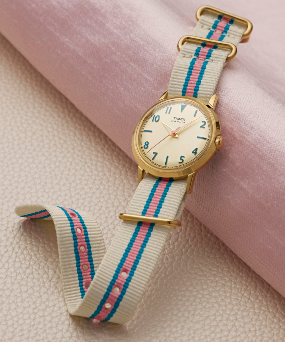 Marlin® 34mm Fabric Strap Watch