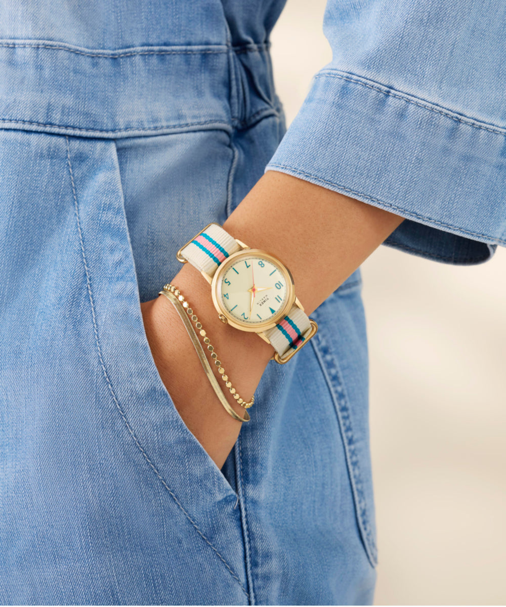 Marlin® 34mm Fabric Strap Watch