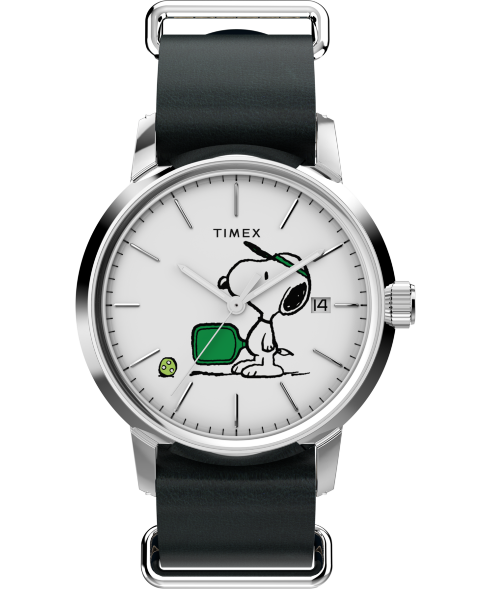 Peanuts® x Timex Marlin® Automatic Pickleball 40mm Leather Strap Watch
