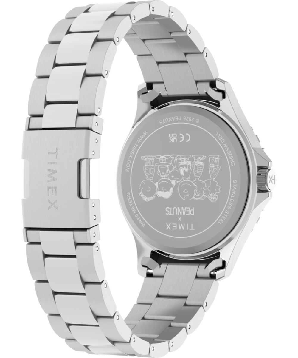 Peanuts® x Timex Navi Snoopy Soccer 41mm Stainless Steel Bracelet Watch