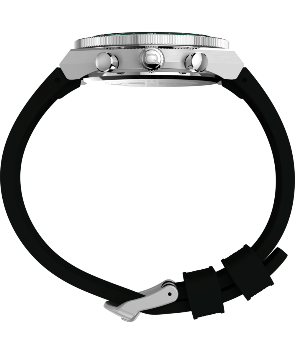 Q Timex Continental Chronograph 40mm Synthetic Rubber Strap Watch