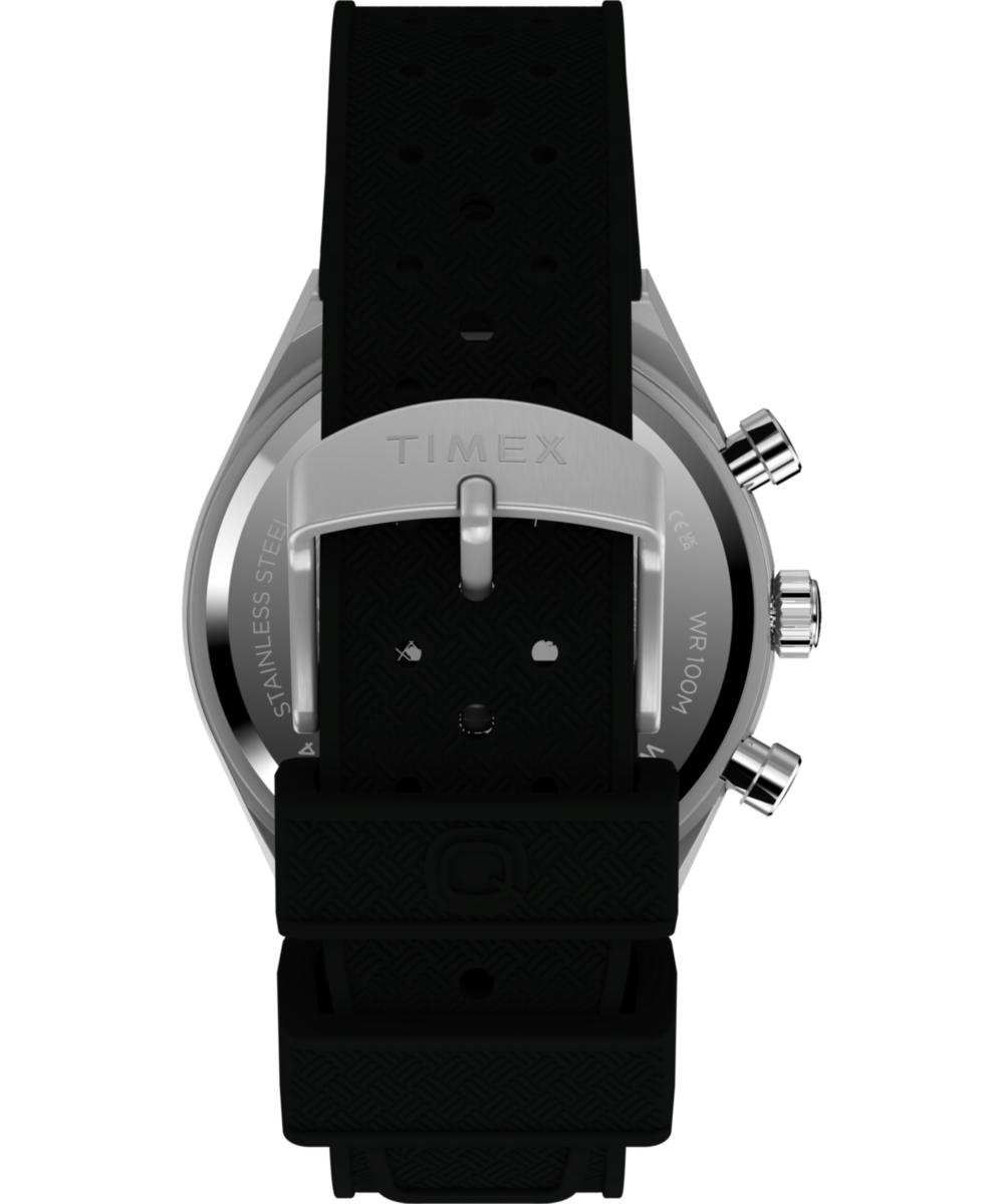 Q Timex Continental Chronograph 40mm Synthetic Rubber Strap Watch