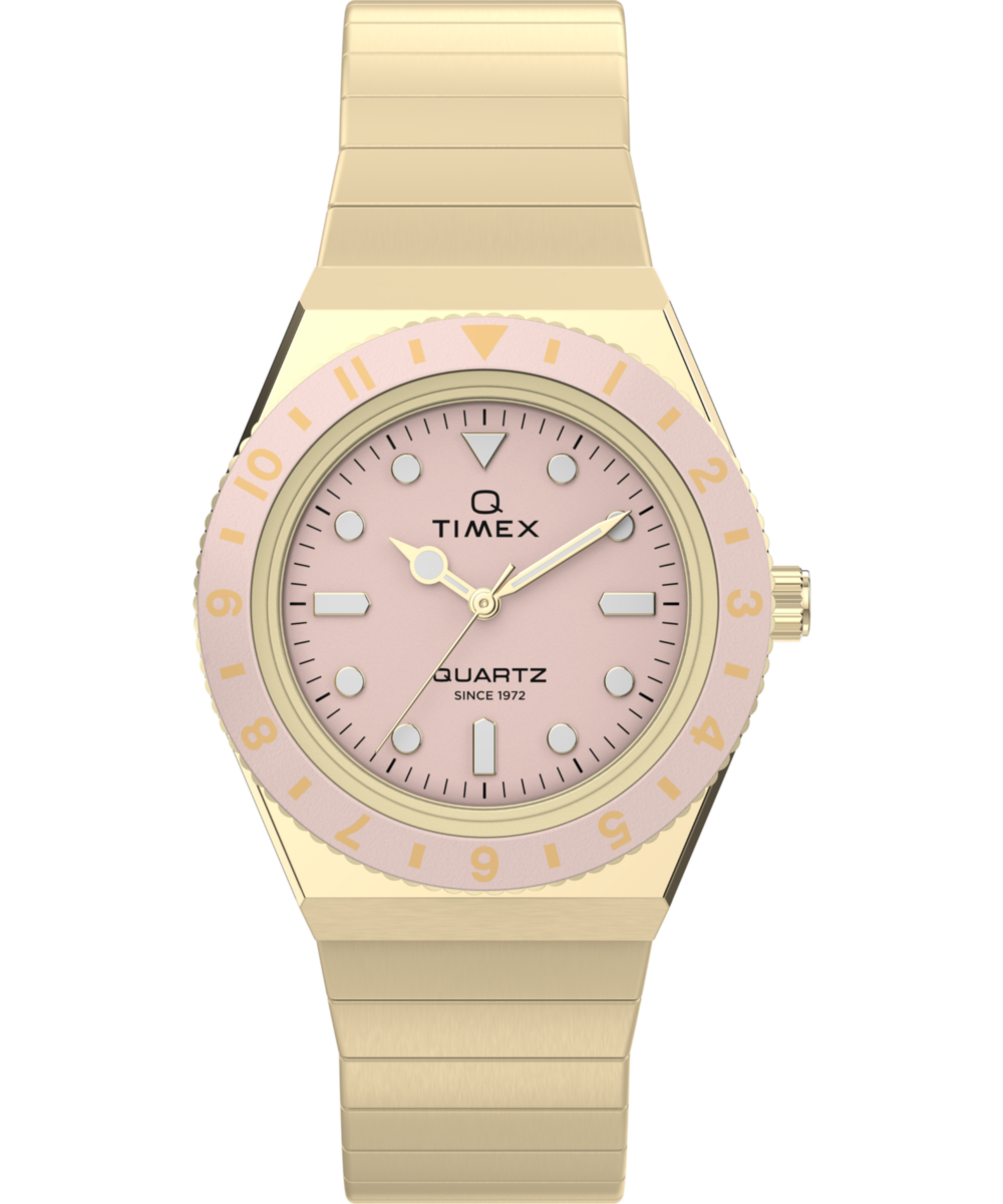Q Timex® Mini 30mm Stainless Steel Expansion Band Watch