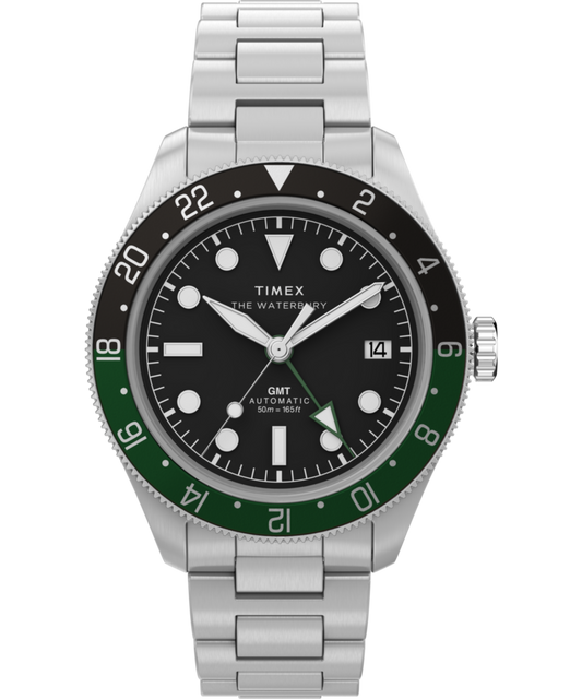 Waterbury Heritage Automatic GMT 41.5mm Stainless Steel Bracelet Watch