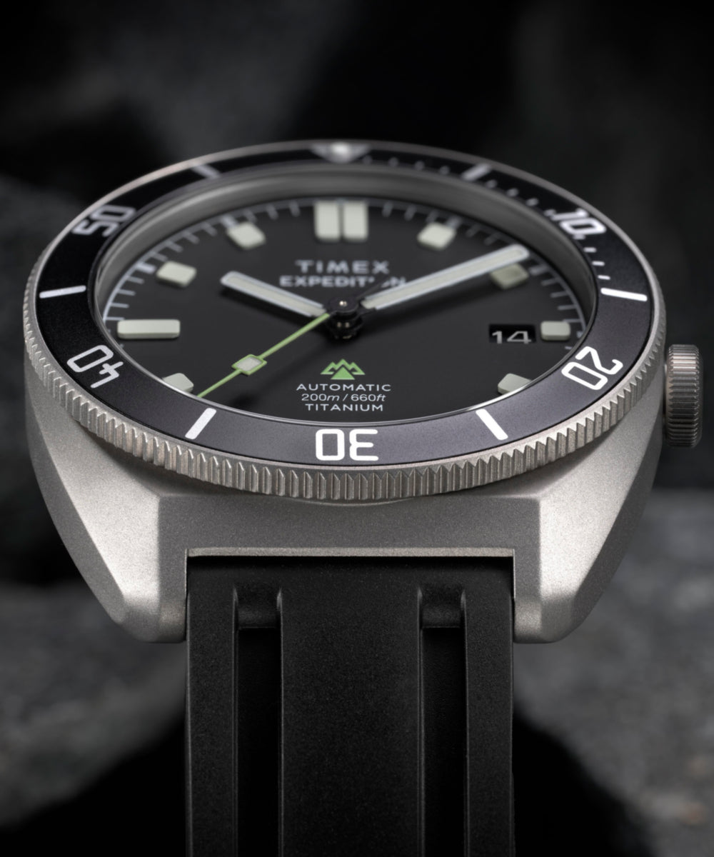 Expedition® Pioneer Titanium Automatic 41mm HNBR Synthetic Rubber Strap Watch