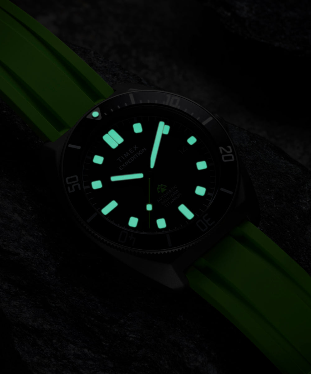 Expedition® Pioneer Titanium Automatic 41mm HNBR Synthetic Rubber Strap Watch