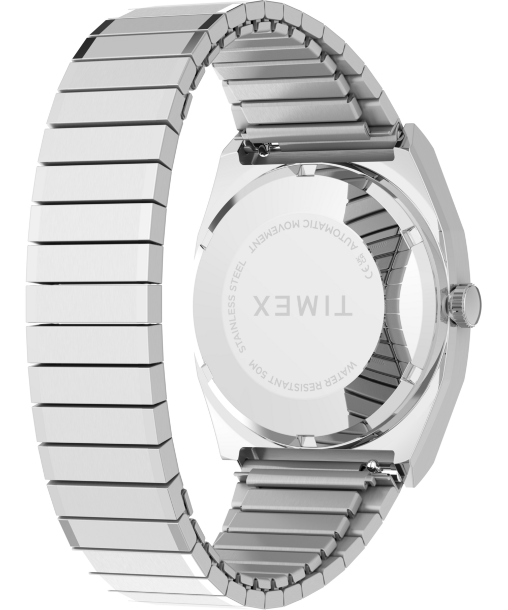 Timex® Automatic 1983 E Line 34mm Stainless Steel Expansion Band Watch
