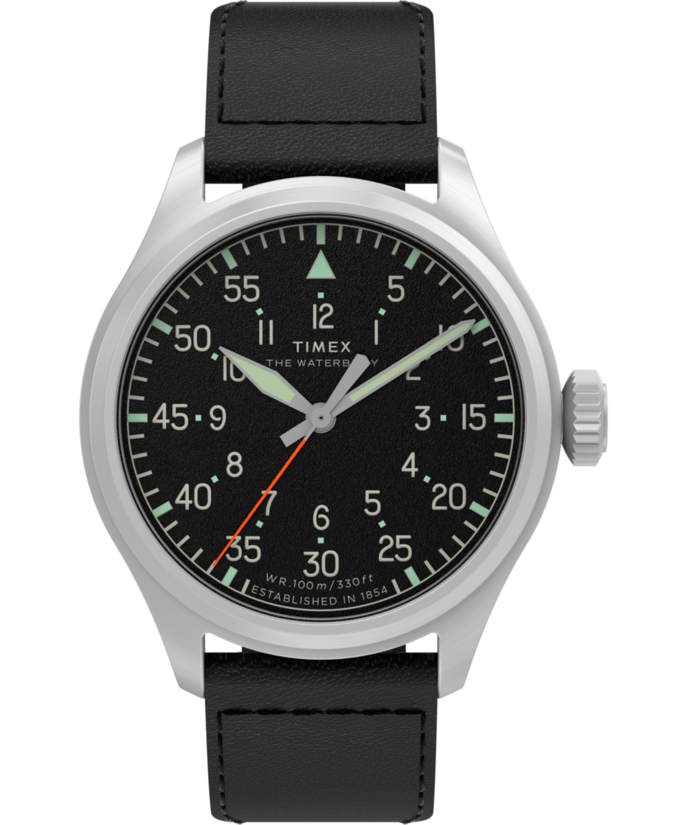 Waterbury Ace 41mm Leather Strap Watch