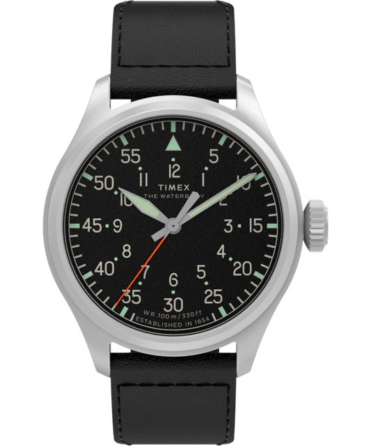 Waterbury Ace 41mm Leather Strap Watch