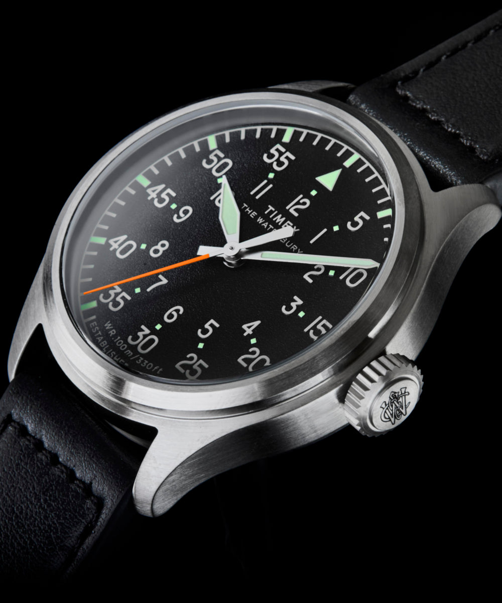 Waterbury Ace 41mm Leather Strap Watch