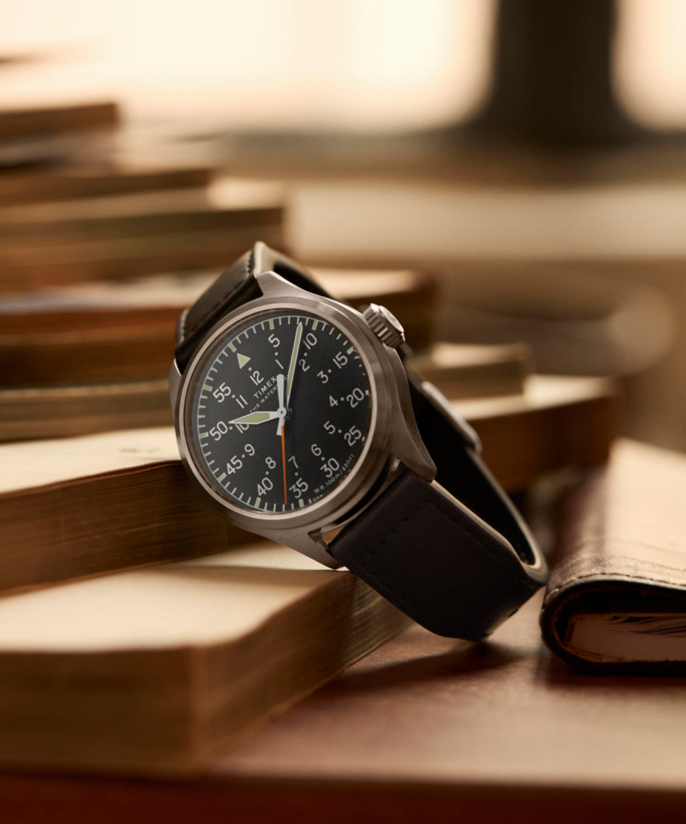 Waterbury Ace 41mm Leather Strap Watch