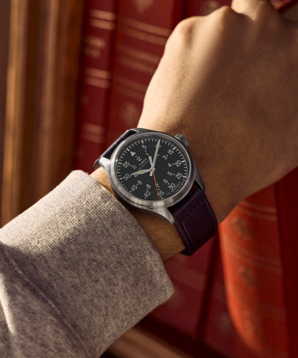 Waterbury Ace 41mm Leather Strap Watch