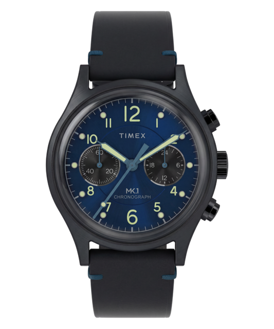 MK1® Chronograph 40mm Leather Strap Watch