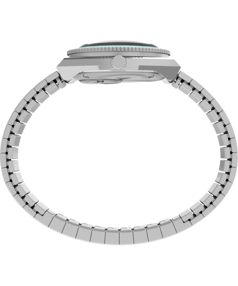 Q Timex® Mini 30mm Stainless Steel Expansion Band Watch