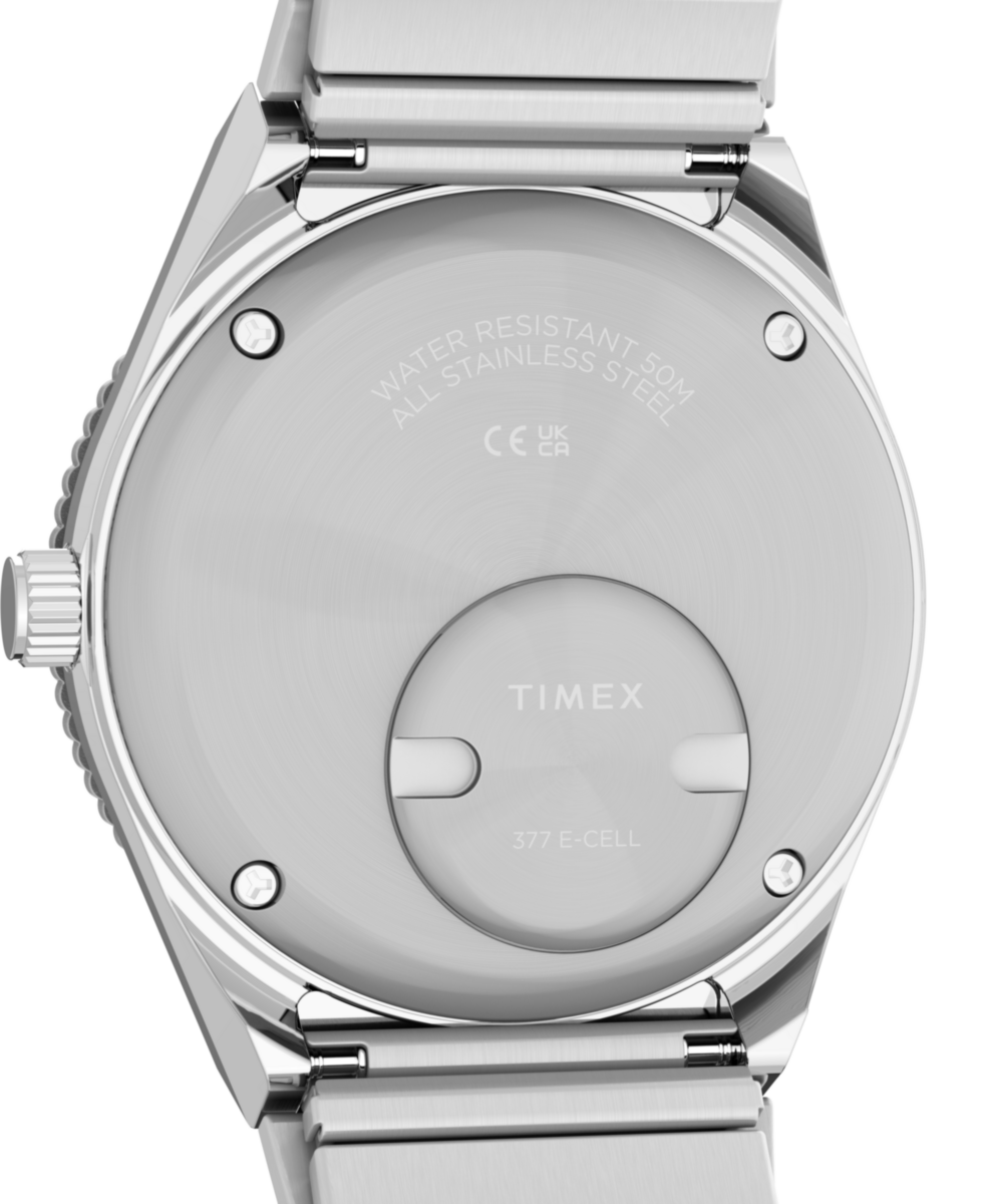 Q Timex® Mini 30mm Stainless Steel Expansion Band Watch