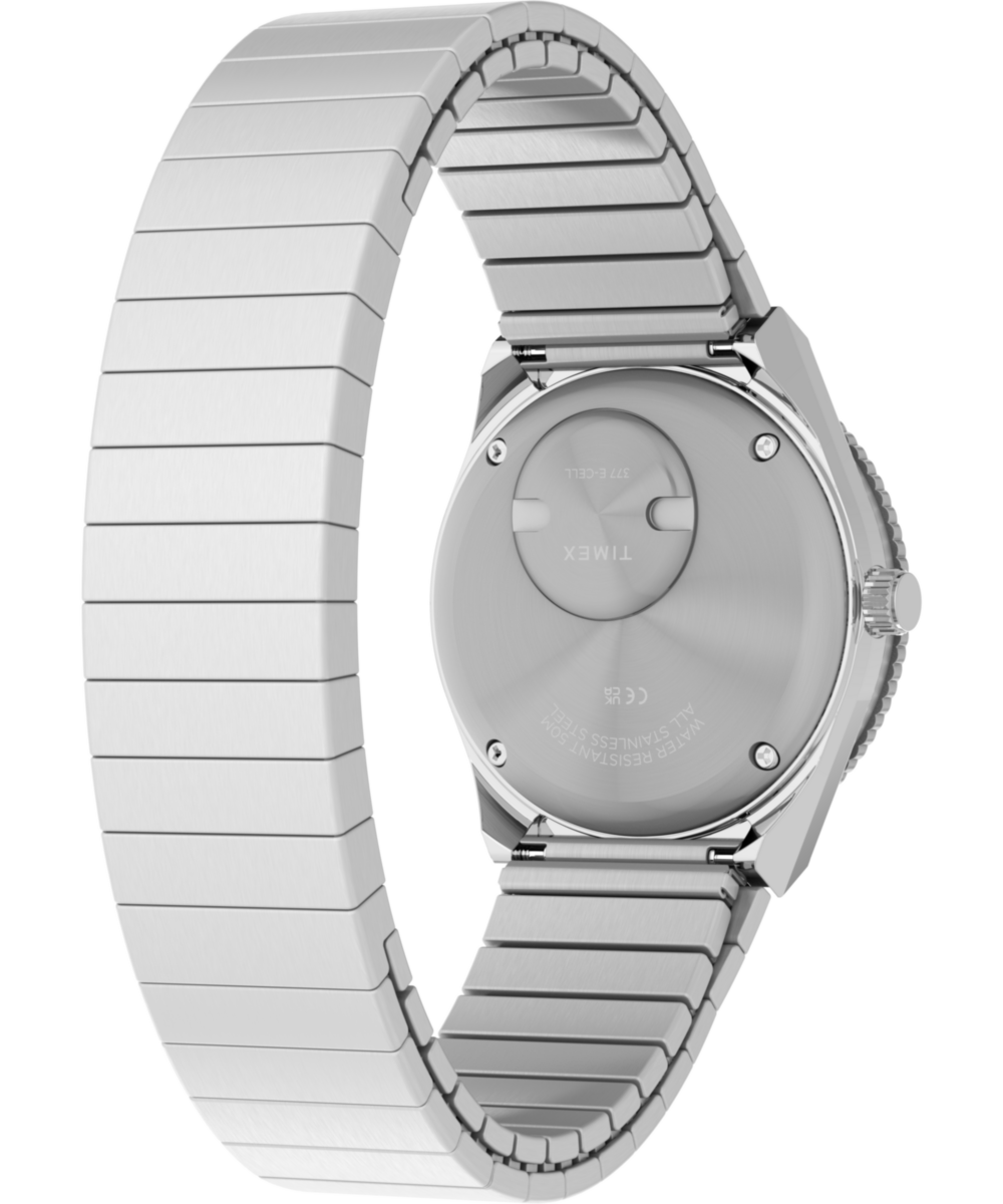 Q Timex® Mini 30mm Stainless Steel Expansion Band Watch