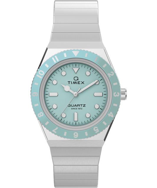 Q Timex® Mini 30mm Stainless Steel Expansion Band Watch