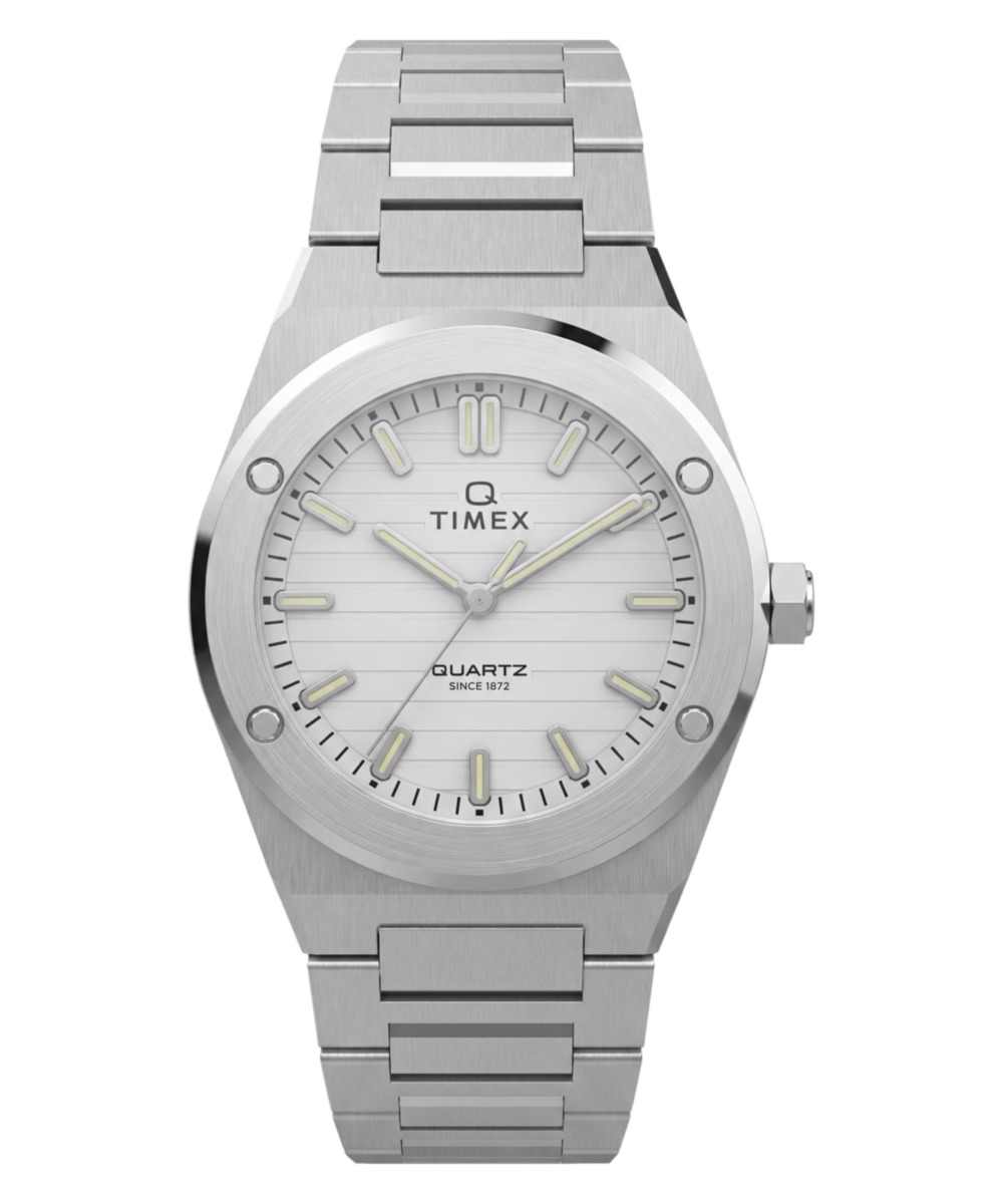 Q Timex Marbella 34mm Stainless Steel Bracelet Watch