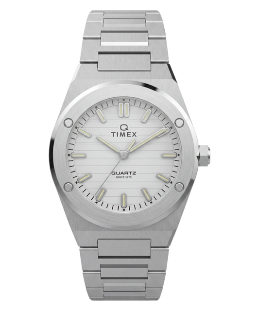 Q Timex Marbella 34mm Stainless Steel Bracelet Watch