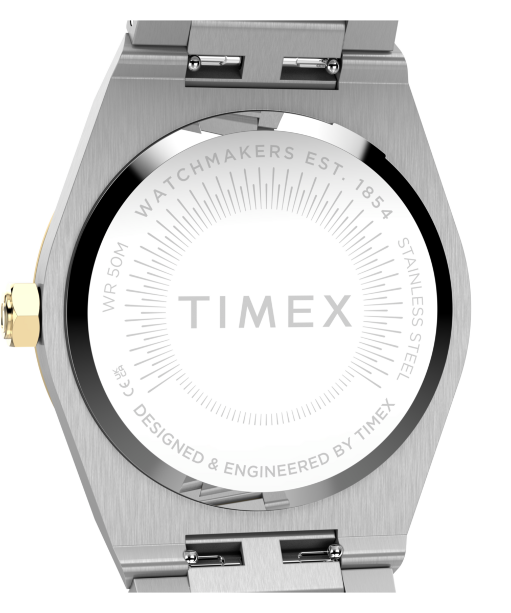 Q Timex Marbella 34mm Stainless Steel Bracelet Watch