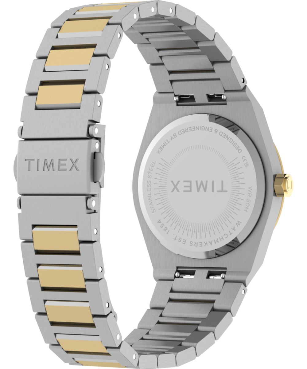 Q Timex Marbella 34mm Stainless Steel Bracelet Watch