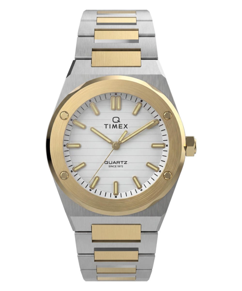 Q Timex Marbella 34mm Stainless Steel Bracelet Watch