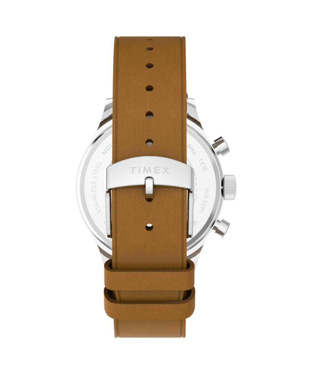 Timex Weekender® New England Chronograph 40mm Leather Strap Watch