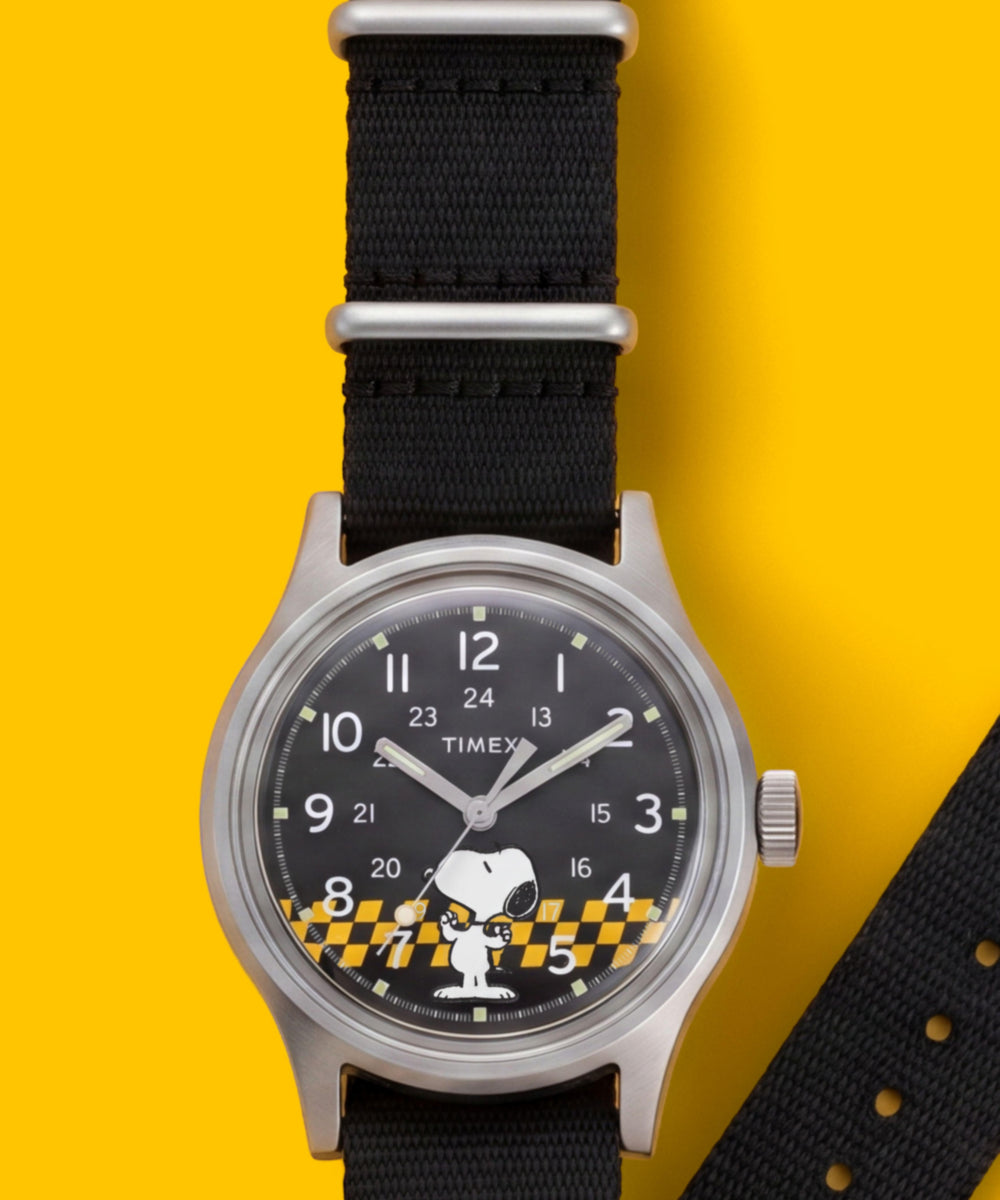 Peanuts® x Timex MK1® 36mm Fabric Strap Watch