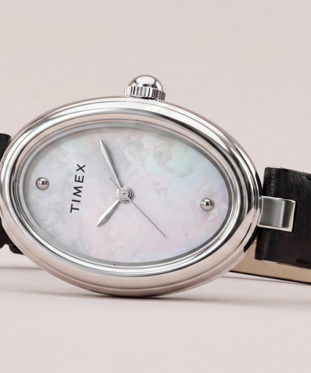 Cavatina® Luxe 22mm Leather Strap Watch