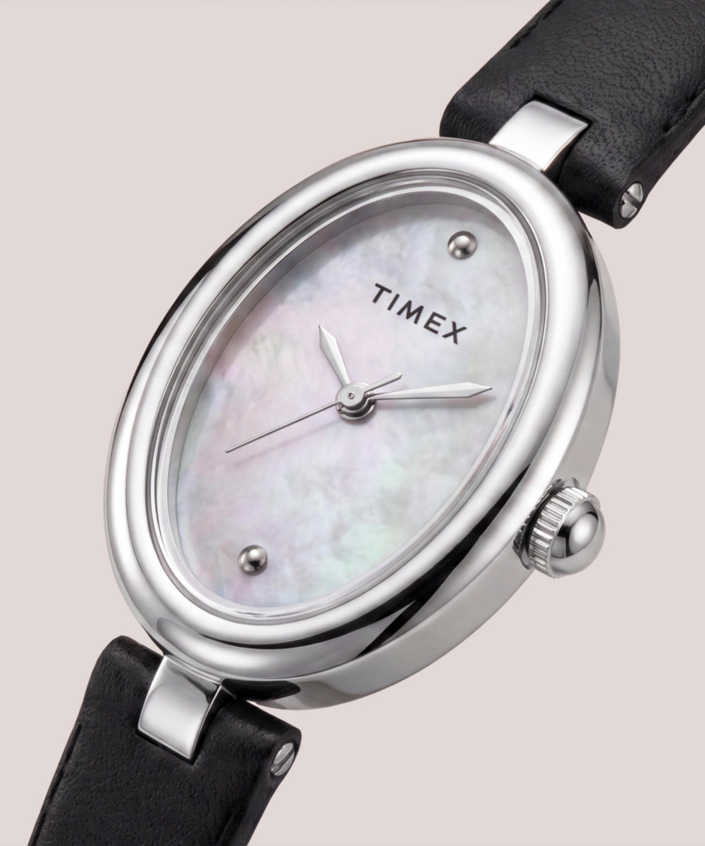 Cavatina® Luxe 22mm Leather Strap Watch
