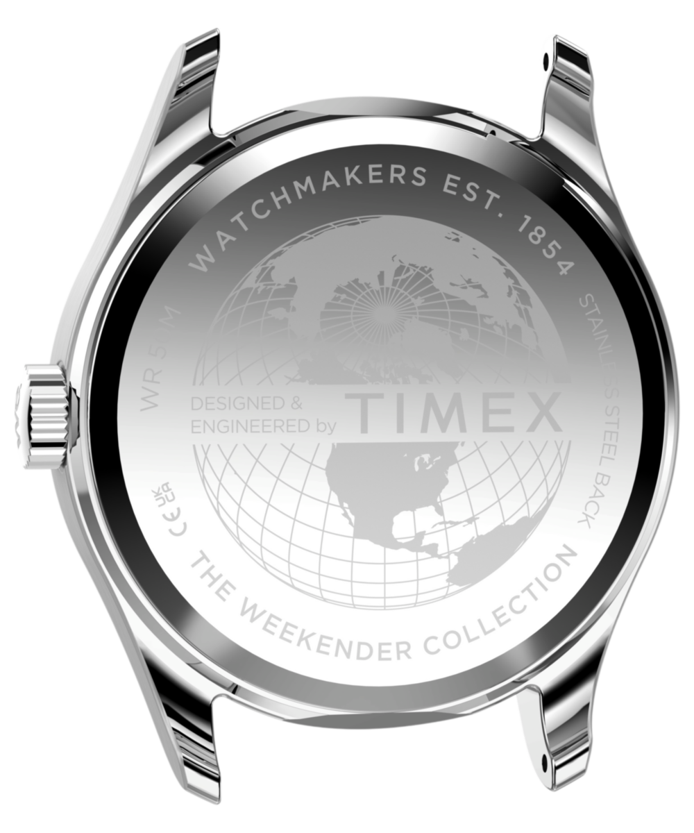 Timex Weekender® New England 34mm Leather Strap Watch