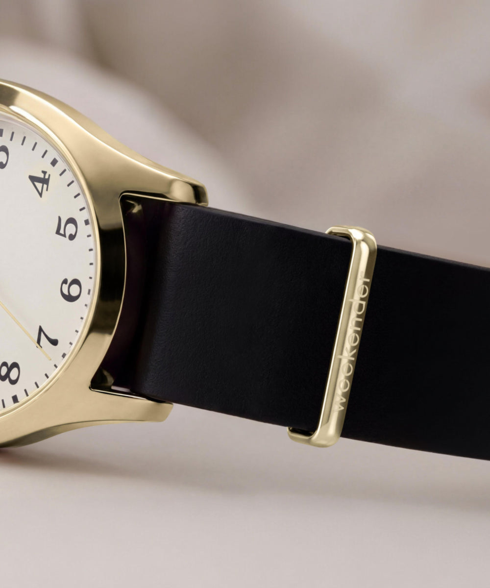 Timex Weekender® New England 34mm Leather Strap Watch