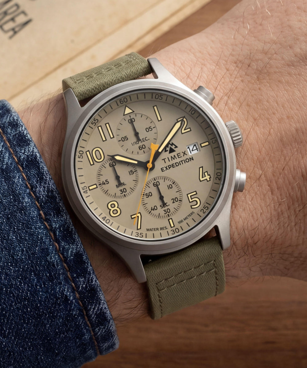 Expedition® Sierra Chronograph 43mm Fabric Strap Watch