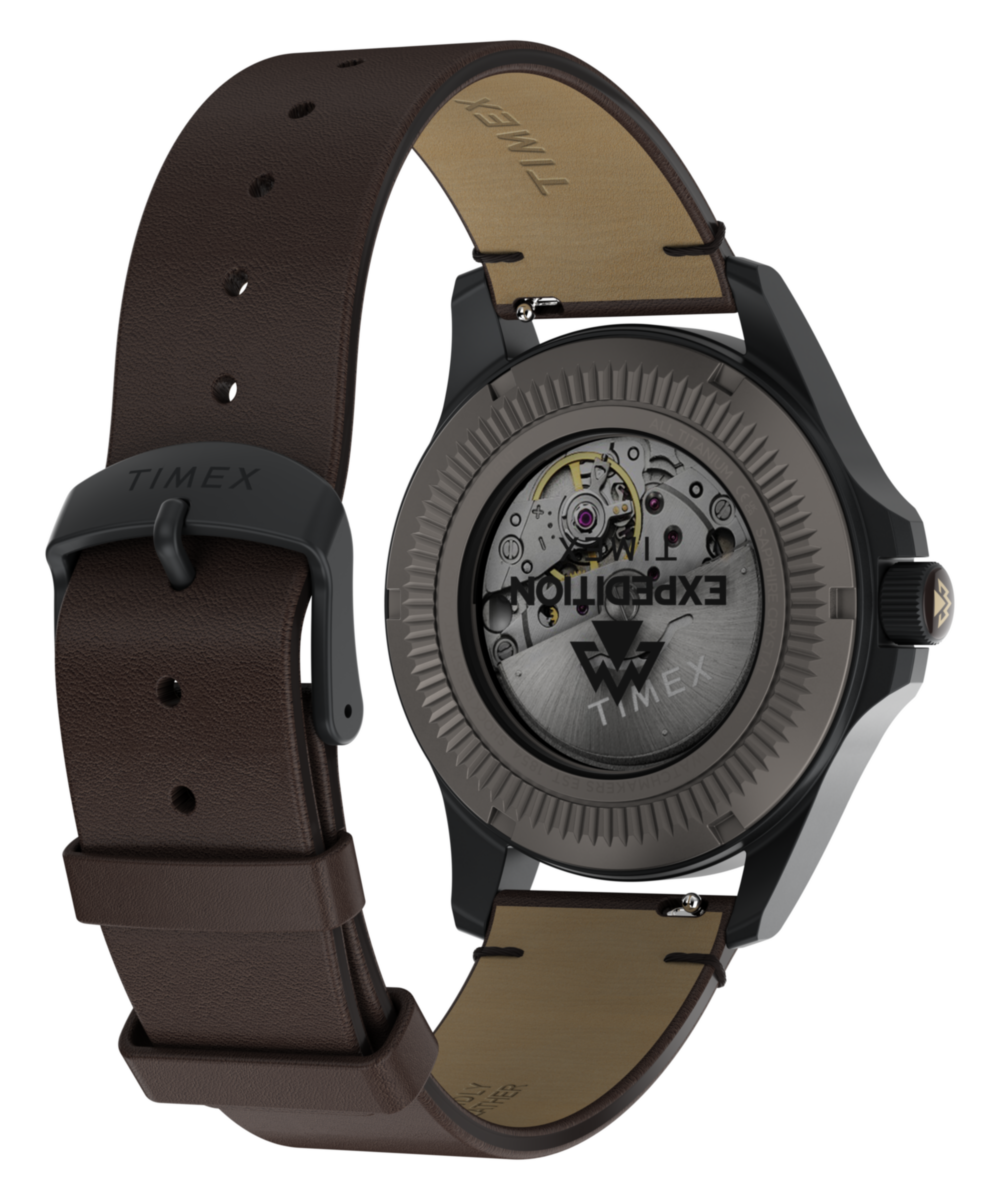 Expedition® Field Post Titanium Automatic 41mm Leather Strap Watch