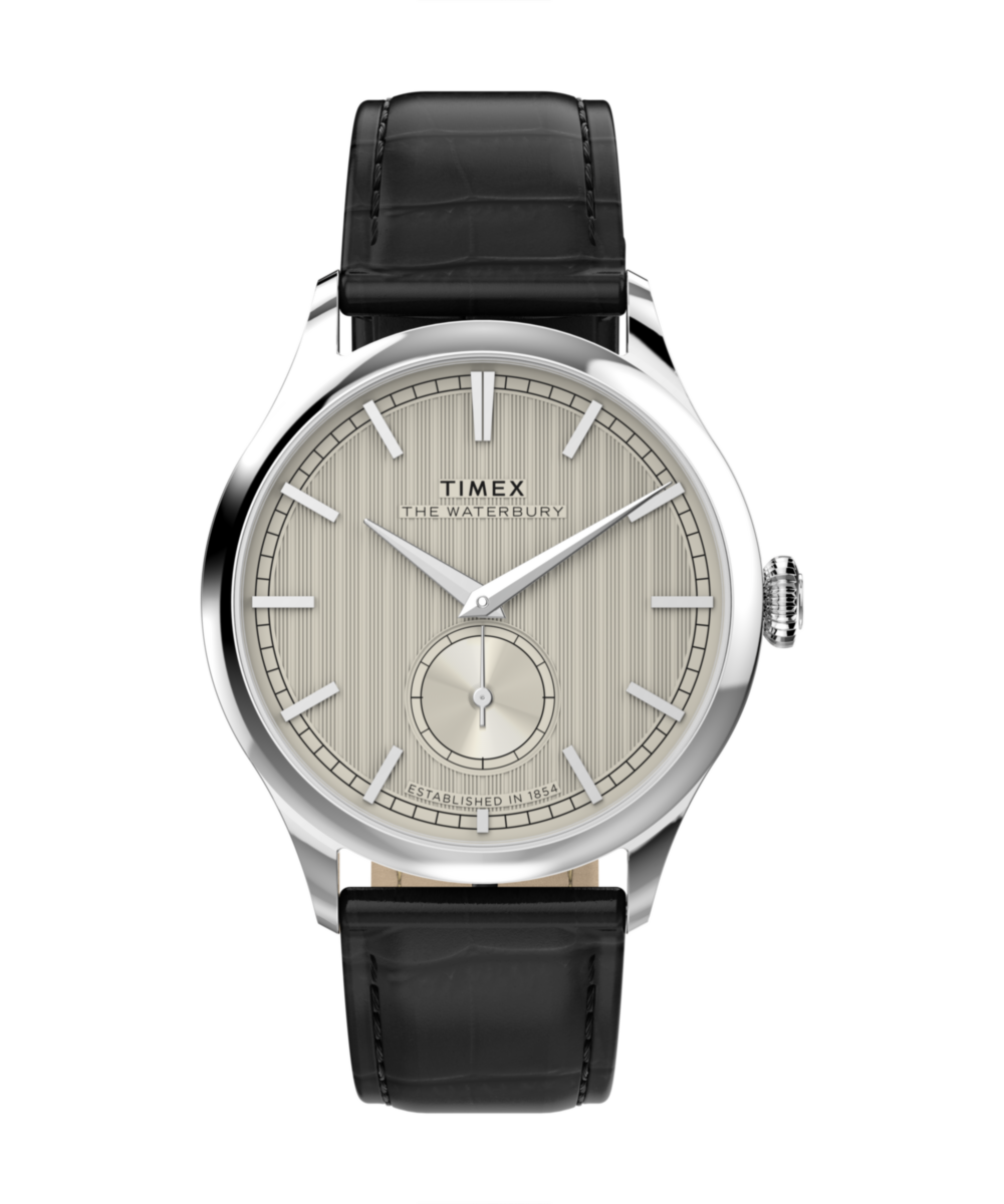 Waterbury Classic Sub-Second 39mm Leather Strap Watch
