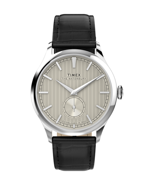 Waterbury Classic Sub-Second 39mm Leather Strap Watch