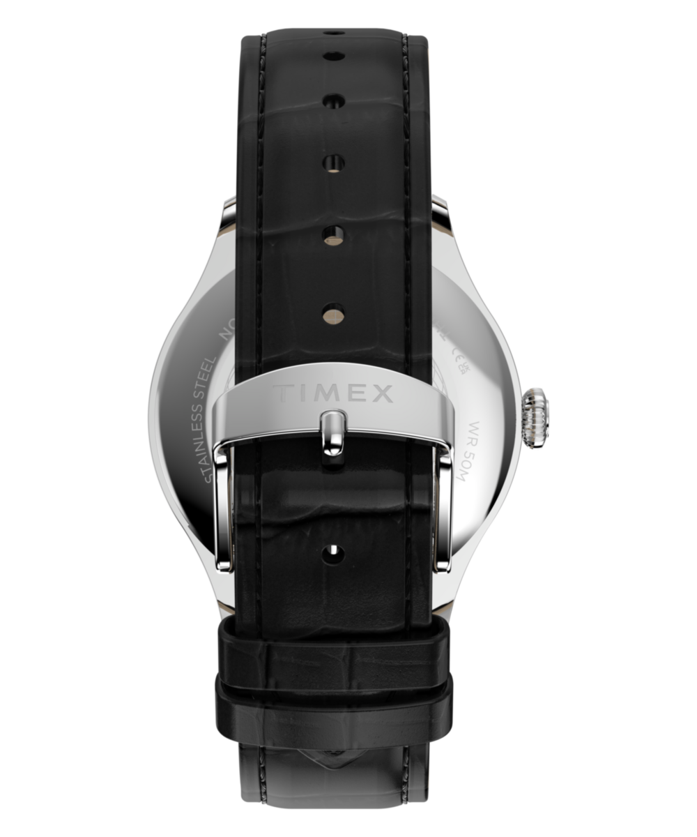 Waterbury Classic Sub-Second 39mm Leather Strap Watch