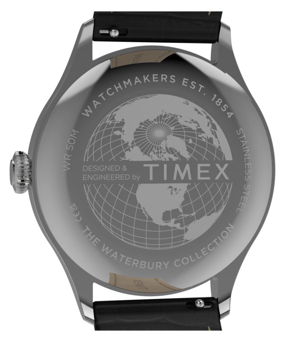 Waterbury Classic Sub-Second 39mm Leather Strap Watch
