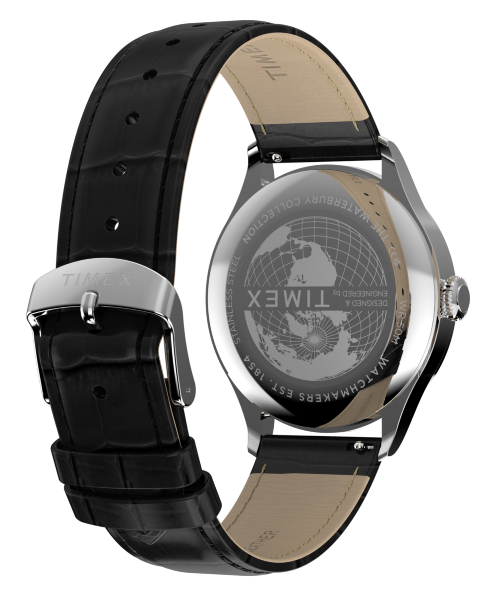 Waterbury Classic Sub-Second 39mm Leather Strap Watch