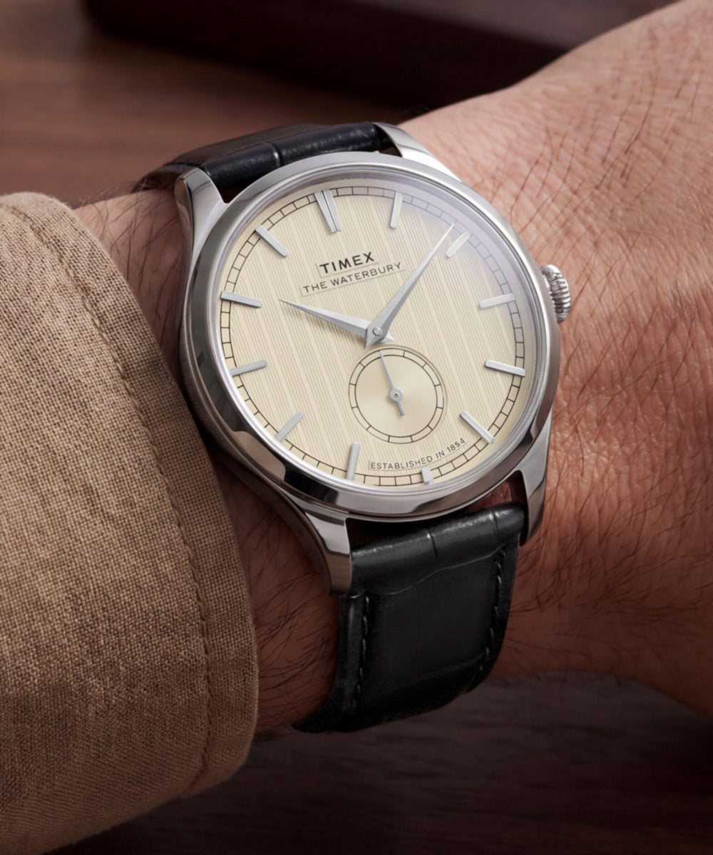 Waterbury Classic Sub-Second 39mm Leather Strap Watch