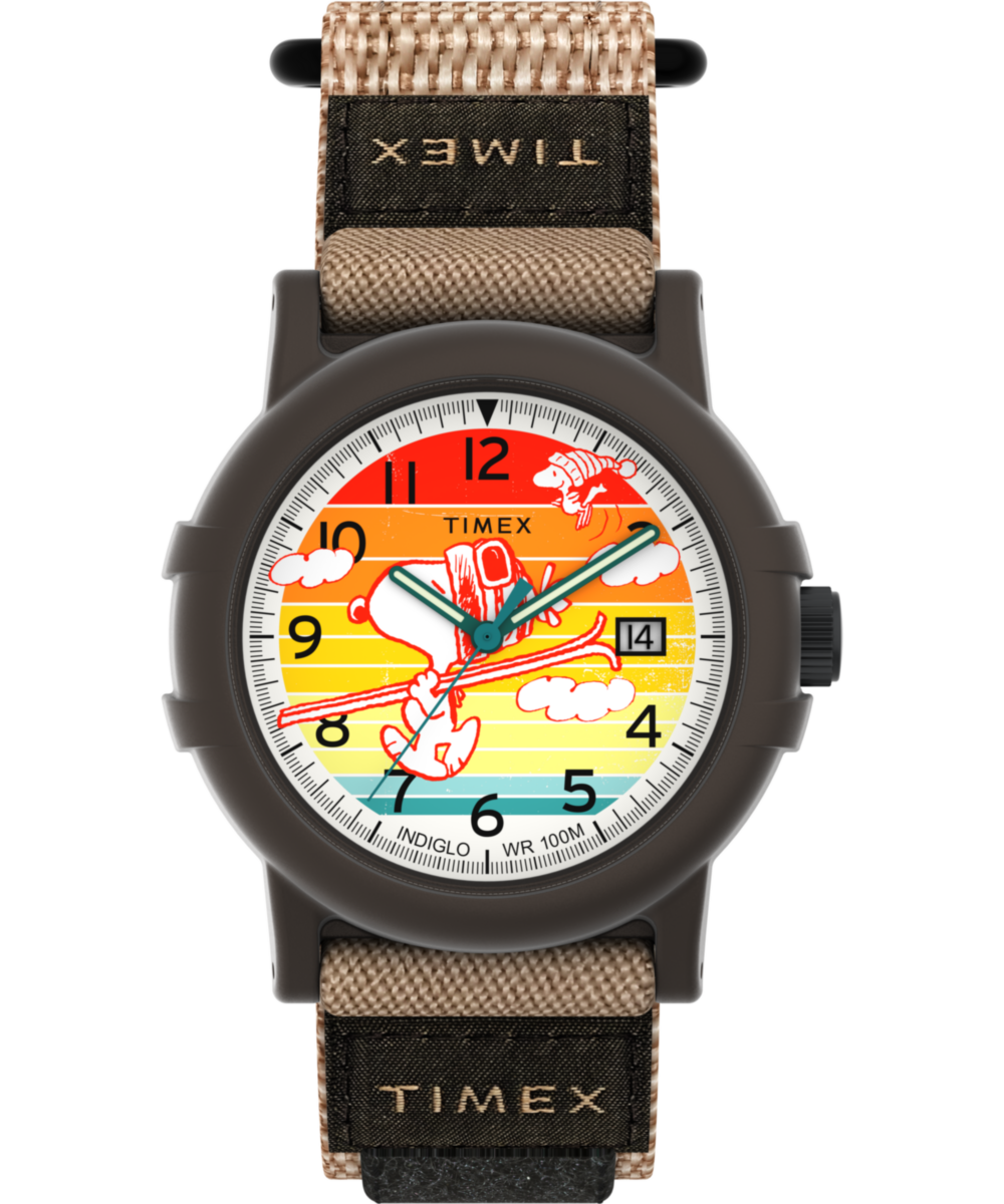 Peanuts® x Timex Camper Ski 38mm Fabric Strap Watch
