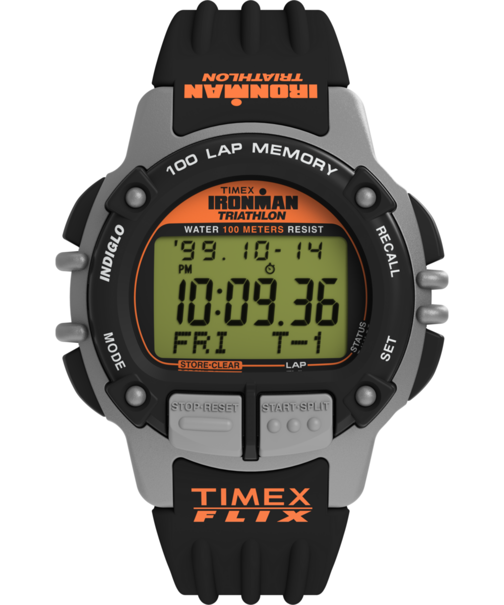 TIMEX® IRONMAN® Flix 100 Lap 42mm PU Strap Watch 