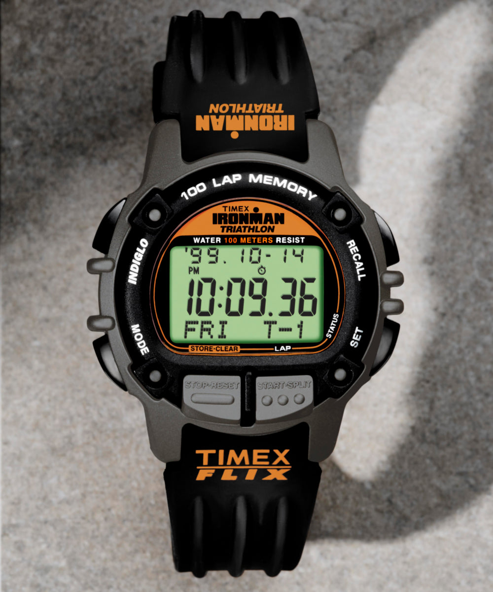 TIMEX® IRONMAN® Flix 100 Lap 42mm PU Strap Watch 