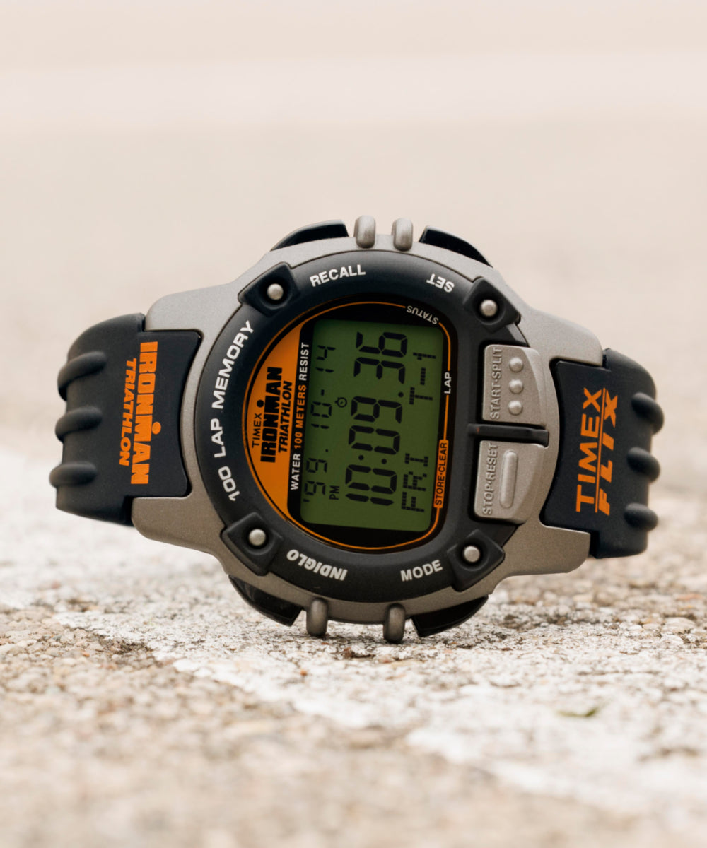 TIMEX® IRONMAN® Flix 100 Lap 42mm PU Strap Watch 