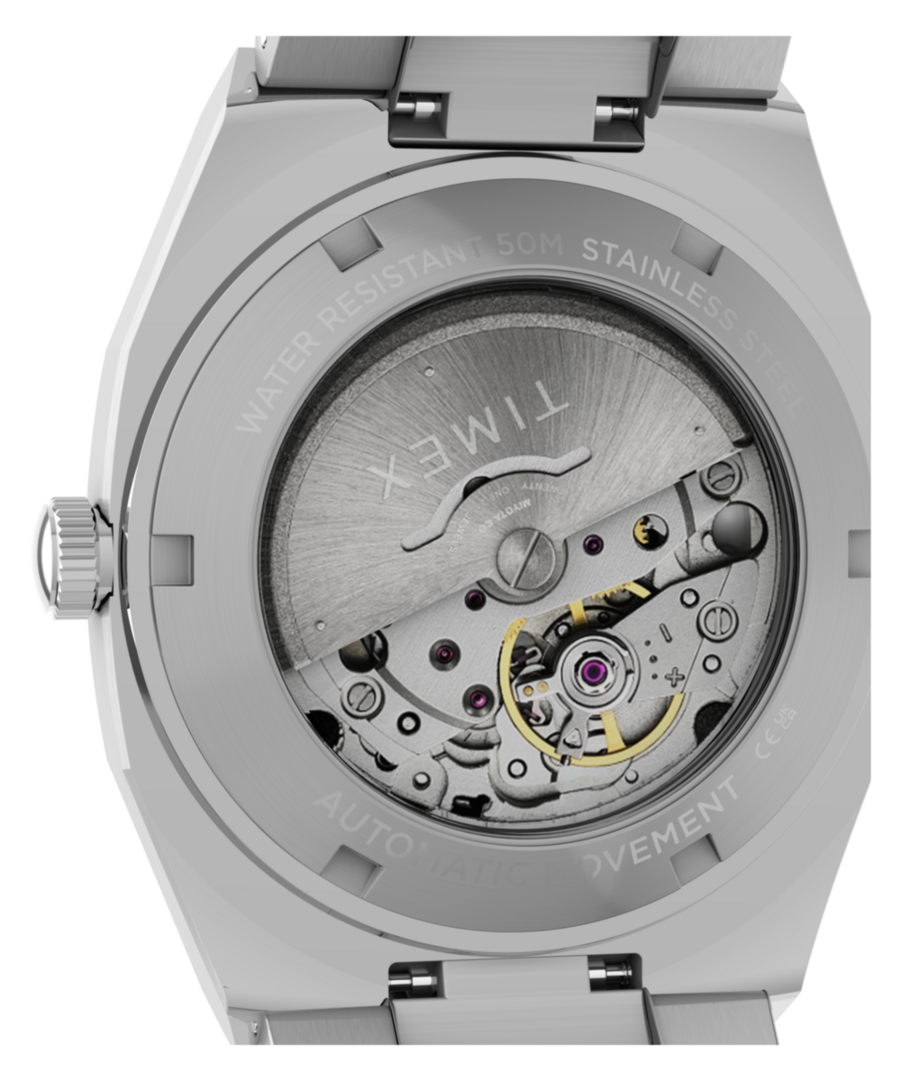 Timex® Automatic E Line 38mm Stainless Steel Bracelet Watch