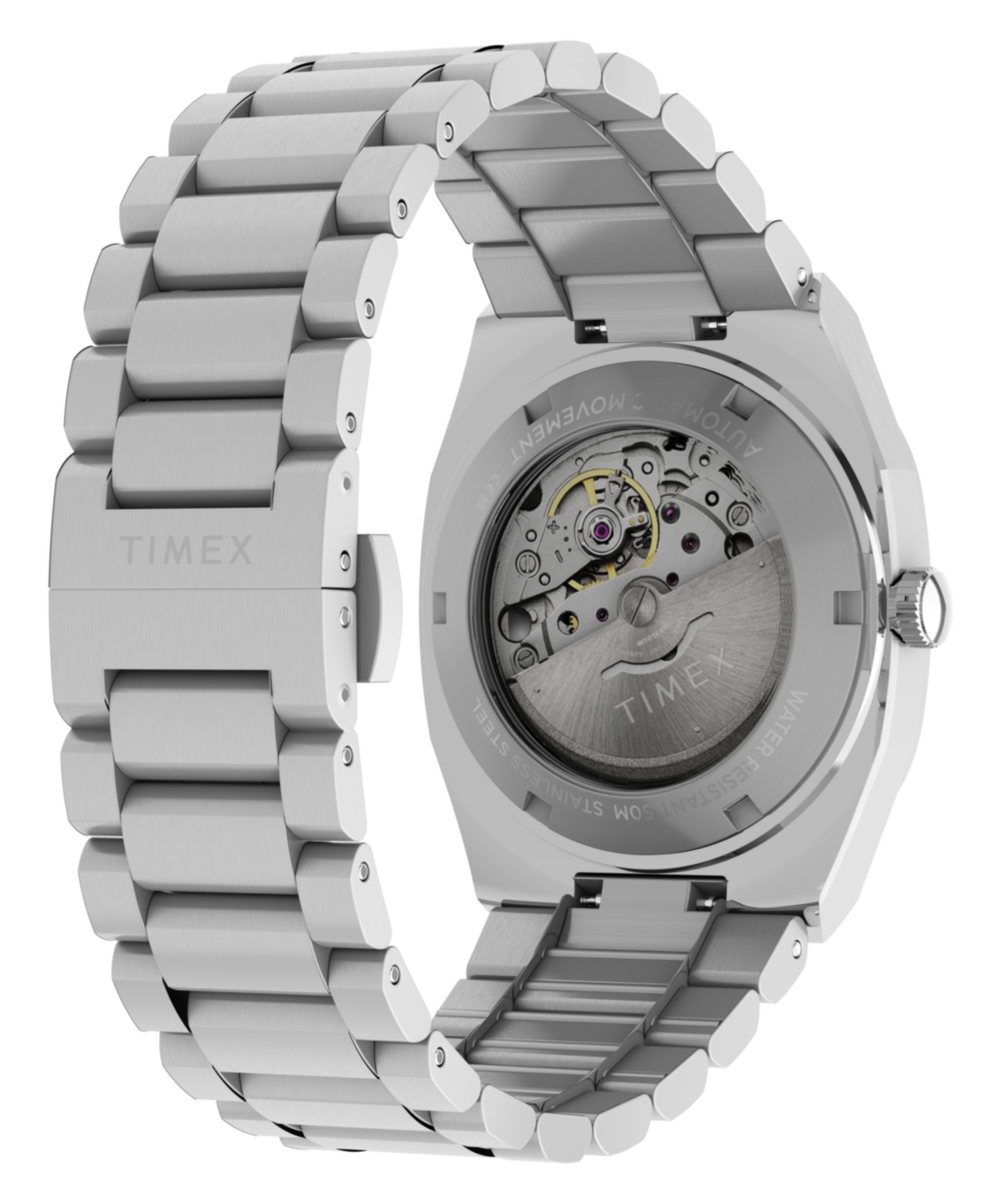 Timex® Automatic E Line 38mm Stainless Steel Bracelet Watch