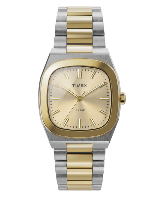 Timex® Quartz E Line 30mm Stainless Steel Bracelet Watch
