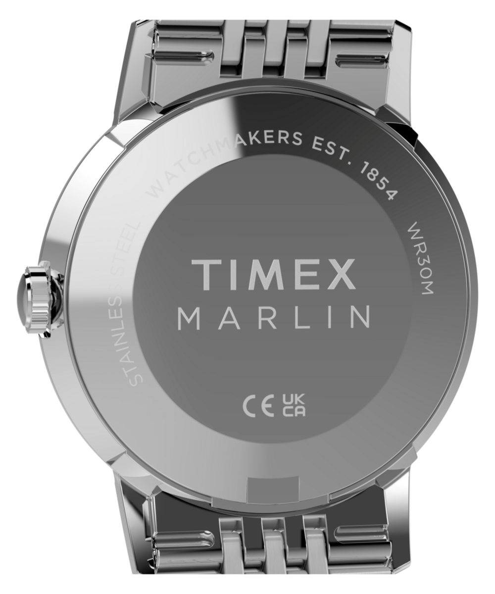 Marlin® Quartz 34mm Stainless Steel Bracelet Watch