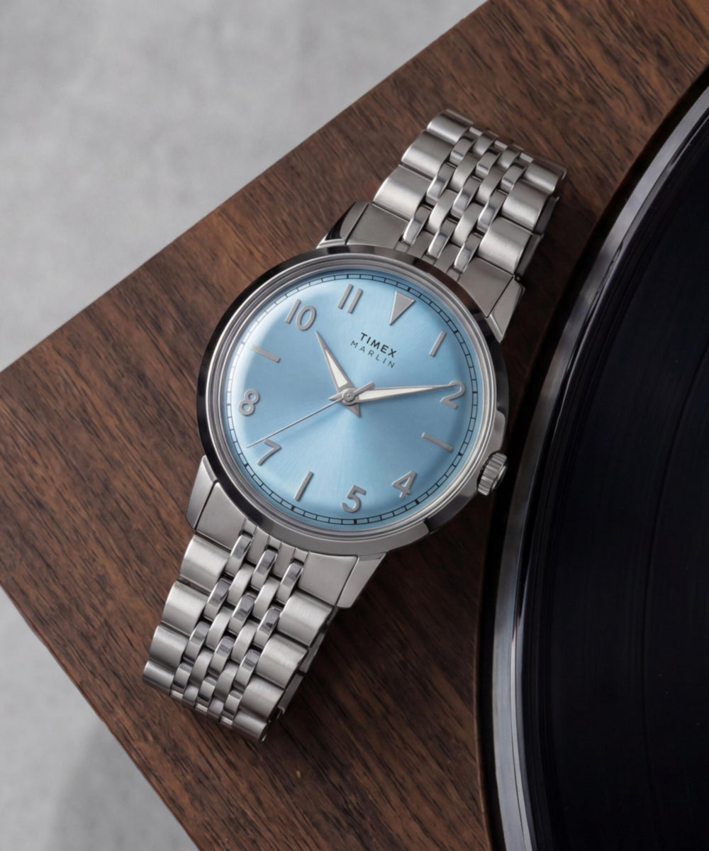Marlin® Quartz 34mm Stainless Steel Bracelet Watch